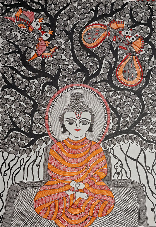 Buddha Mithila Painting